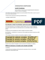 Coordination Compounds