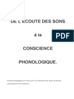 Des Sons A La Conscience Phonologique