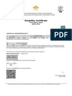 Disability Certificate