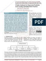 Analysis of Social Media Sentiment For Depression Prediction Using Supervised Learning and Radial Basis Function