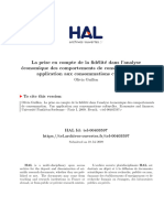 La Prise en Compte de La - D - Elit - e Dans L'analyse - Economique Des Comportements de Consommation Une Application Aux Consommations Culturelles