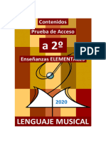 Contenidos 2o Lenguaje Musical