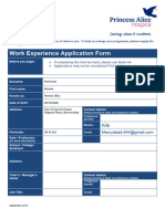 Work Experience Form