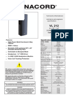 2 X 12" / 1.4" 2-Way Professional Speaker System: Technische Informationen Architects and Engineers Specifications