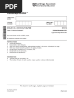 Cambridge IGCSE: English As A Second Language 0510/42