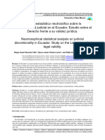 Análisis Estadístico Neutrosófico Sobre La Discrecionalidad Judicial en El Ecuador. Estudio Sobre El Derecho Frente A Su Validez Jurídica