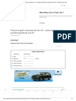 Practice English Listening Test For A2 - Listening For Numbers and Missing Words Test #1 - English Practice Test