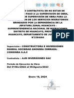 Informe de No Estar de Acuerdo Con Pagos A Supervision