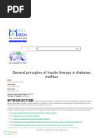 General Principles of Insulin Therapy in Diabetes Mellitus