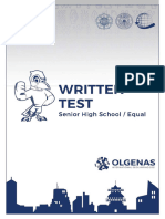 Written Test SHS OLGENAS 2021