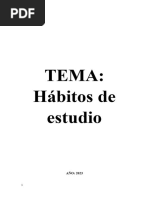 Hábitos de Estudio.