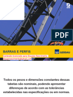 Barras e Perfis Tabela de Bolso