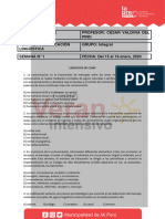 La Pre Mi Perú 2024 Lenguaje Sesión 1 18 de Enero