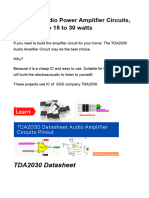 TDA2030 Audio Power Amplifier Circuits Mono Stereo 15 To 30 Watts