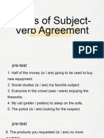 Rules of Subject-Verb Agreement