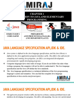 Chapter 1 Introduction To Java and Elementary Programming