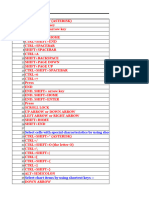 MS Excel Shortcut List in Excel