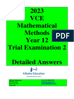 2023 VCE Mathematical Methods Year 12 Trial Examination 2 Detailed Answers