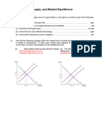 Week 3. Seminar - Supply and Market Equilibrium - Solutions (QME4015, 2021-22)