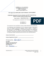 Airplane Flight Manual Supplement, G1000 NXi Textron Aviation G58 Baron Aircraft190-02765-03 - 03