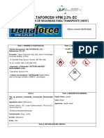 Hoja de Datos de Seguridad para El Transporte Deltaforce® VPM 2.5% Ec