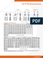 33 PTA Dimensions: Dimensions (MM), Weight (KGS.)