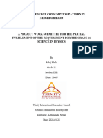 A Study of Energy Consumption Pattern in Neighborhood: by Rubij Malla Grade 11 Section: DH1 ID No: 30665