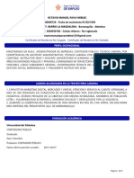 Certificado de Residencia No Cargado - Certificado de Residencia No Validado