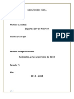 Lab Fisica A Segunda Ley de Newton