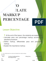 How To Calculate Markup Percentage