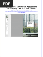 Ebook PDF Commercial Applications of Company Law 2017 18th Edition PDF