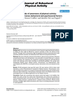 A Cross-Sectional Study of Awareness of Physical Activity Associations With Personal, Behavioral and Psychosocial Factors