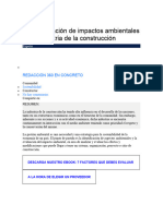 Caracterización de Impactos Ambientales en La Industria de La Construcción