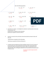 Algebra 1 Study Guide