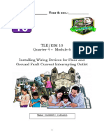 EIM 10 Quarter 4 - Module 6 Nstalling Wiring Devices For Floor and Ground Fault Current Interrupting Outlet