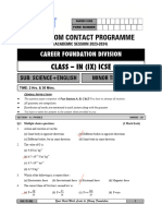 0907 - IN - (9th) - Minor Test - 5 - Science - English...