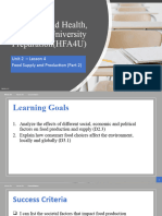 Unit 2 - Lesson 4 - Food Supply and Production (Part 2)