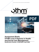 L4 Diploma in Health and Social Care Management Assignments