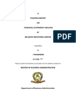 Phanindra Financial Statement Analysis-Reliance