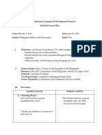 Detailed Lesson Plan PHILIPPINE POLITICS AND GOVERNANCE