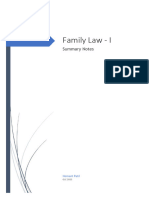 Family Law 1 Summary Notes 2JULY2023