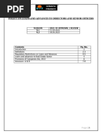 Policy On Loans To Directors and Senior Offcials