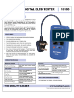 Metravi 1810D ELCB Tester Catalogue