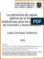 La Estructura de Capital Optima de La Fi