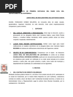 Juicio Oral de Declaratoria de Jactancia Grupo #9