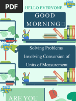 Week 1 - Lesson 4 - Solving Problems Involving Conversion of Units of Measurement