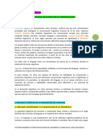 PSICOLOGÍA DEL DESARROLLO. Tema 6.lenguaje