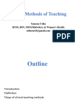 Clinical Methods of Teaching