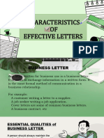 Characteristics of Letters