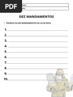 Atividades Mandamentos Da Lei de Deus